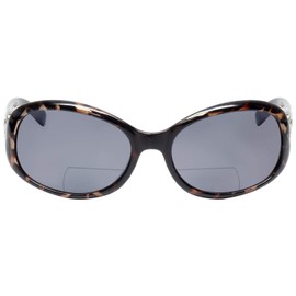 Calabria 828 Polarized BiFocal Reading Sunglasses +3.00 Onyx Black Tortoise Grey Women Bi-Focal Sunglass Reader Chic Fashion