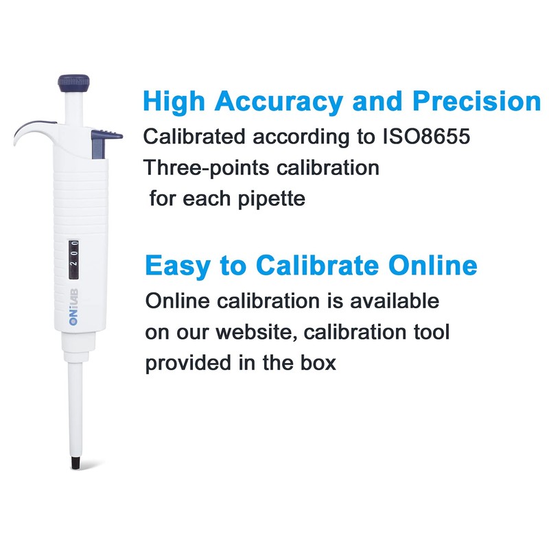 ONiLAB Laboratory Micropipette, Single Channel Pipette, Adjustable Volume Pipette, Micropipettes,