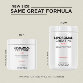 Codeage Liposomal Creatine Monohydrate Capsules 3000mg, 3-Month Supply, 360 ct