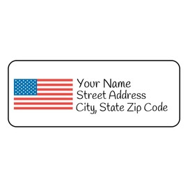 30 Pcs American Flag Address Labels, Stickers Favor Labels Tags Envelope Seals Stamps 2.625" x 1" Rectangle Sticker for Packages Small Business Cards Letters Gifts Boxes, Name Tags, Patriotic