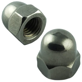 M6 (100 pieces) Acorn Nuts High Shape - Stainless Steel VA A2 V2A - Hexagonal Nuts Rustproof - DIN 1587 - Cap Nuts | AGBERG
