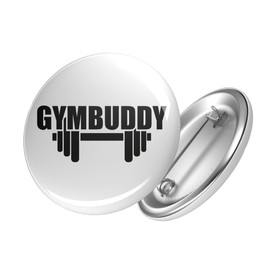 Huuraa Button Gymbuddy Dumbbell Gift Badge Gymbuddy Gift Idea, Metal