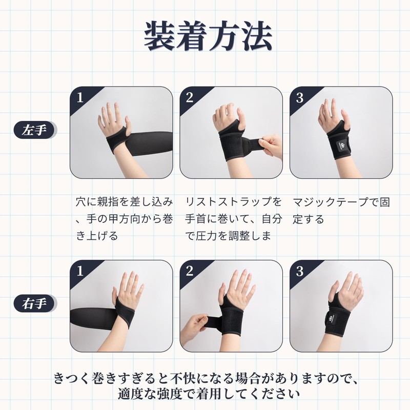 INDEEMAX 【2枚組】 手首サポーター 手首用 ハード固定 手首を保護 スポーツ 家事 育児 男女