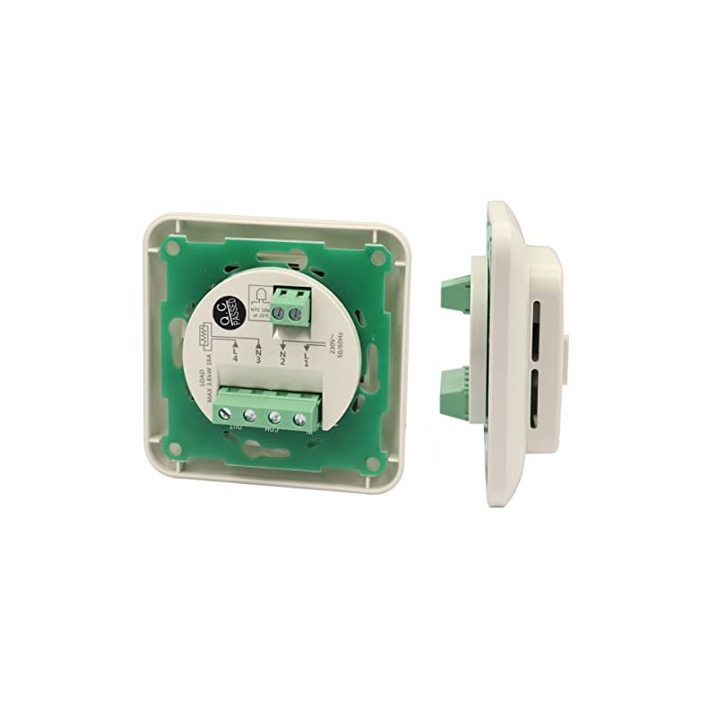 WITTKOWARE Underfloor Heating Thermostat with Rotary Control and Switch, for
