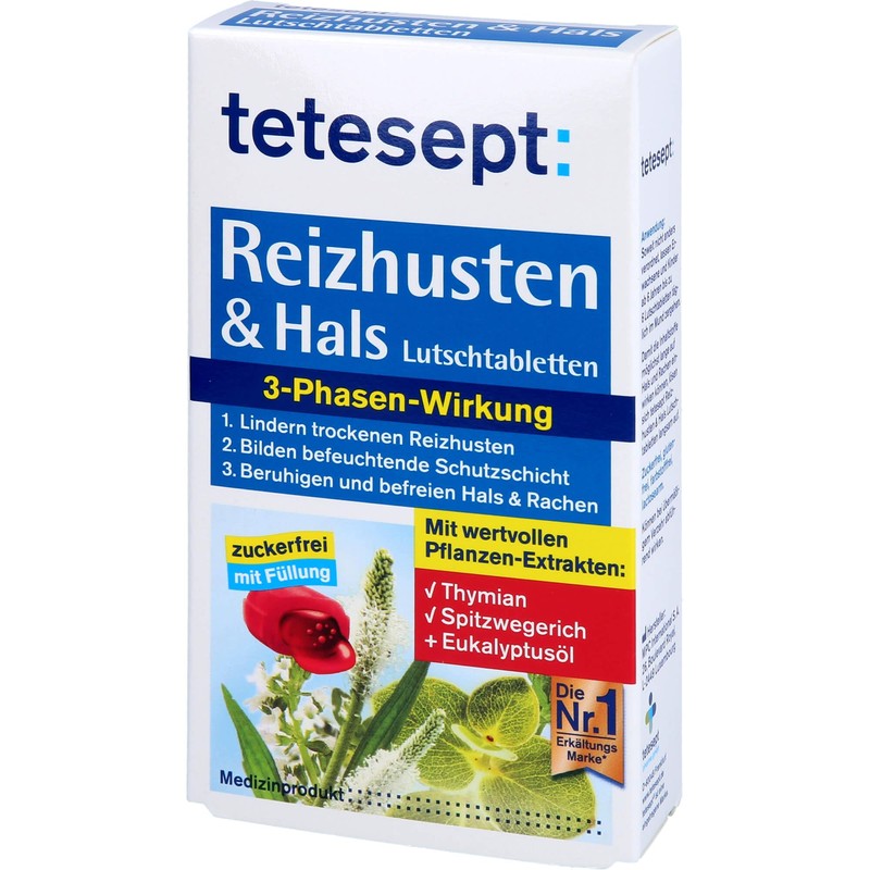 TETESEPT Irritating Cough & Neck Lozenges, Pack of 20 Lozenges