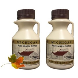 Traverse Bay Farms 100% Pure Maple Syrup – 4 Bottles – Grade A Amber Rich Taste – Small Batch, Gluten-Free, All Natural, Made in Michigan – Value Pack (2 Bottles)