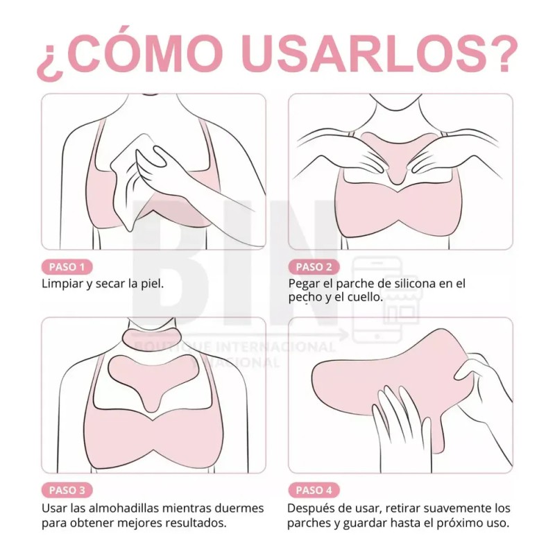 Parche de Silicona Anti Arrugas Cuello y Pecho Día/Noche Reutilizable