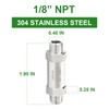 TAISHER 1PCS 304 Stainless Steel 1/8" NPT Male Check Valve,Backflow