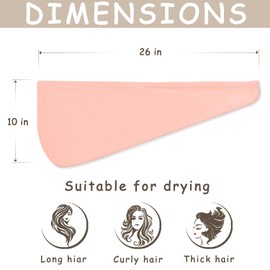 YHPDYL Microfiber Hair Towel Turban 3 Pack | Super Absorbent Quick Drying Hair Wrap for Women with Curly Hair | Anti Frizz Hair Towel Cap for Wet Hair(Red,Pink,White)