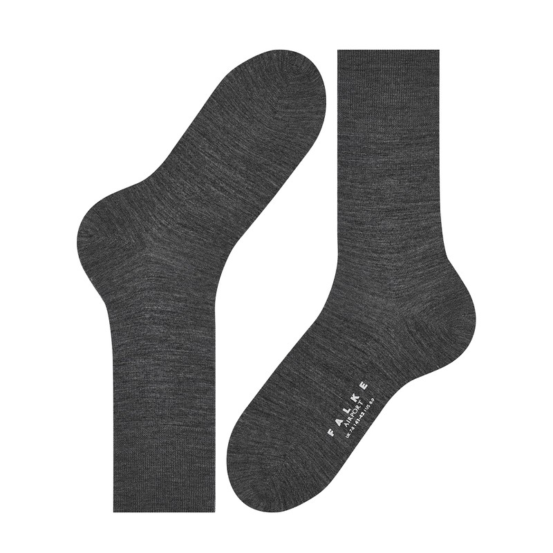 FALKE Men Airport M So, Gris (Dark Grey 3070), 12.5-13.5