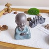 ZEN&TAO Japanese Zen Garden, 28x19x2.8cm Large Bamboo Tray, with Bridge,