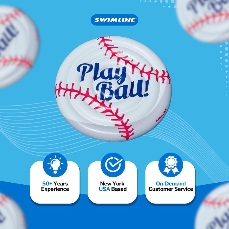 Swimline Inflatable Baseball Ride-On Pool Float