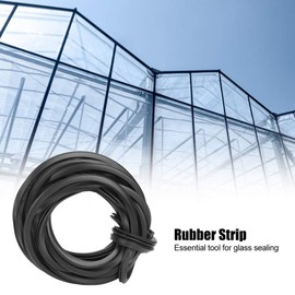 KUIDAMOS Black Greenhouse Rubber Strip, 18m for Seal Glass Panels, Greenhouse Accessory