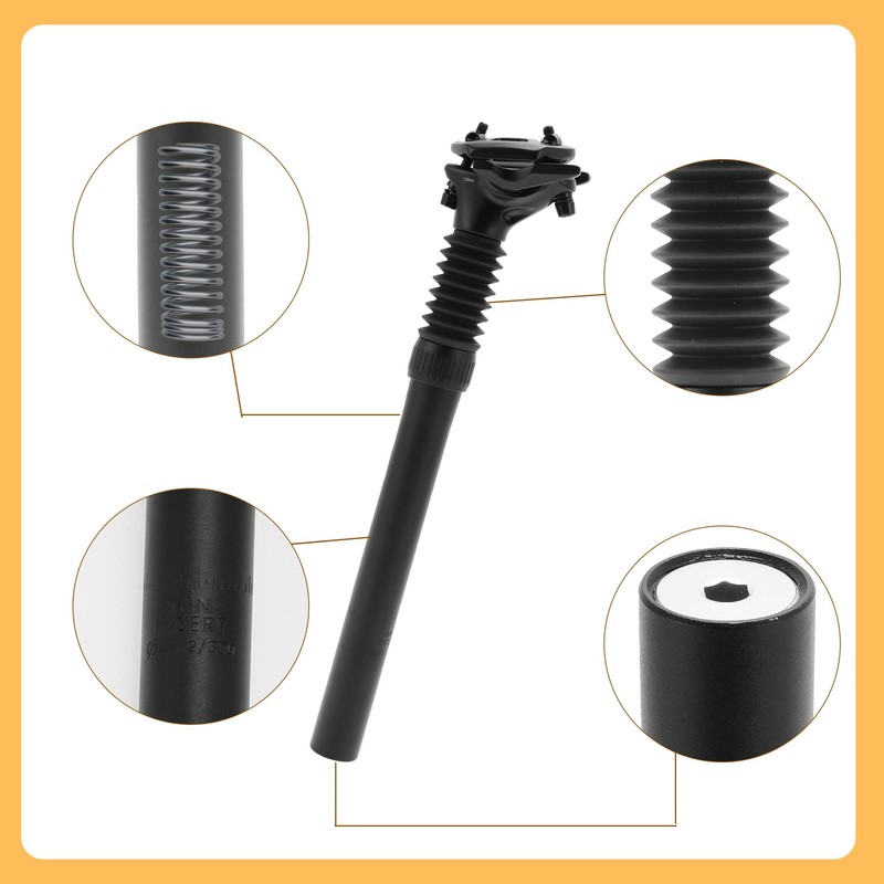 BULLSPANN Bicycle Saddle Post 27.2x300mm Bicycle Seatpost Replacement for Road