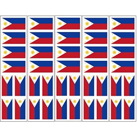 40 Removable Stickers: Philippines Flag, Philippine Party Favors, Decals