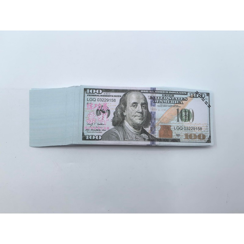 ShigKeu 100 PCS $100 Prop Money Fake Money Stacks Educational