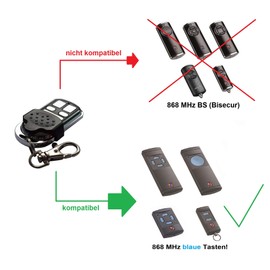 Schartec Hörmann Hand-Held Transmitter 868 MHz Compatible and Marantec 868 MHz Compatible Garage Door Operators Replaces HSM 4 HSE 2 HS 4 HSP HSD Digital 302 304 313 321 Remote Control Garage Door