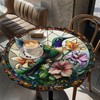Yesad Round Fitted Tablecloth with Elastic Edge for Up to