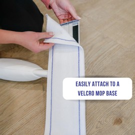 Don Aslett Disposable Mop Pads (18", 10-Pack) 5-inch Wide Replacement Floor Mop Pads for Wet or Dry Multi Surface Cleaning | Extra Thick Single-Use Mop Pad Refills for Cleaning Dust and Pet Hair