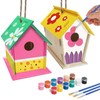 ORIENTAL CHERRY Crafts for Kids Ages 4-8 - 2Pack DIY Bird House Kit - Build and Paint Birdhouse(Includes Paints & Brushes) Wooden Arts for Girls Boys Toddlers Ages 3-5 8-12