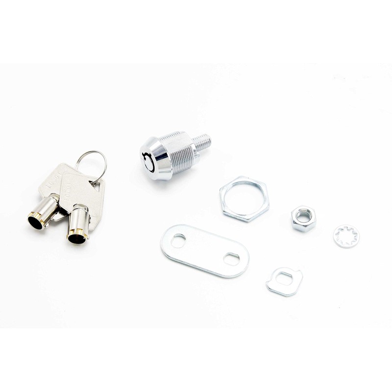 Kingsley Tubular Cam Lock with 5/8" Cylinder--Chrome Finish, Keyed Alike,
