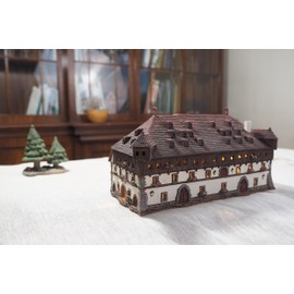 Midene Ceramic Art Tealight Candle Holder Room Decoration Handcrafted Collectible Miniature Light House Old Konzil House in Konstanz, Germany C322