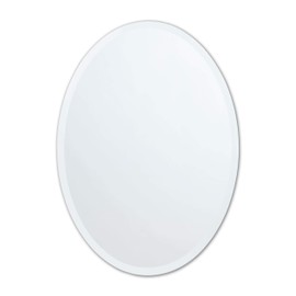 Better Bevel 24" x 36" Frameless Oval Mirror | 1" Beveled Edge | Bathroom Wall Mirror