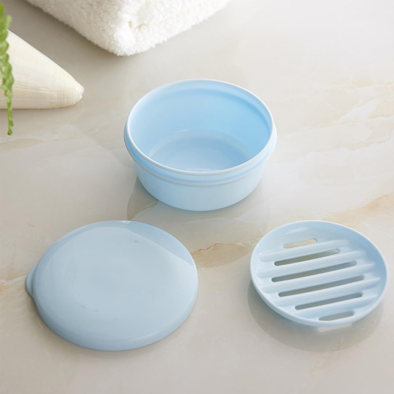 AIMALL 4 PCS Leak-Proof Creative Travel Soap Box with Lid,