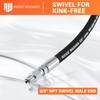 RIDGE WASHER Pressure Washer Whip Hose with Swivel, 3/8", 2