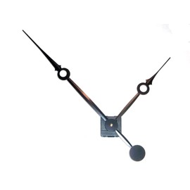 High Torque Clock Movement (Silent Sweep) Extended Shaft with 14 in. Long Balanced Black Fancy Sword Hands (No7), Clock Kits, Non Ticking, Large Wall Clock, Clock Parts