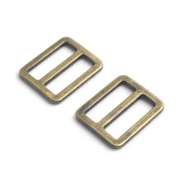 FUYEJIA Bronze Strap Buckle Rectangular Center Bar Slide Buckle Purse Strap Adjuster Handbag Webbing Hardware for 1 inch
