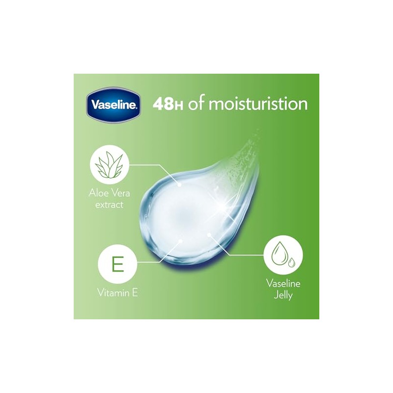 Vaseline Terapia de labios Aloe Vera, palo, 48 horas de