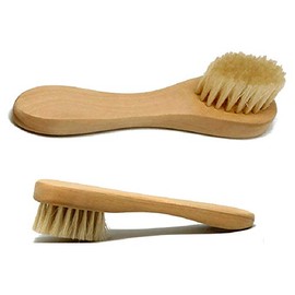 UNIVERSOENLÍNE.COM 2 Cepillos Faciales Exfoliantes Con Mango De Madera Hechos De Cerdas Naturales Para Masaje y Limpieza Profunda