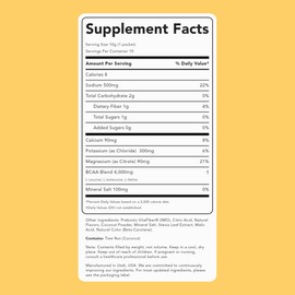 Clean Simple Eats Hydration Drink Mix with Electrolytes & Amino Acids, Naturally Sweetened Powder for Hydration & Recovery, No Artificial Ingredients, Gluten Free, Hawaiian Sunrise Flavor, 10 Packets