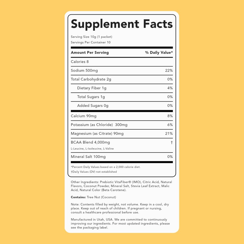 Clean Simple Eats Hydration Drink Mix with Electrolytes & Amino