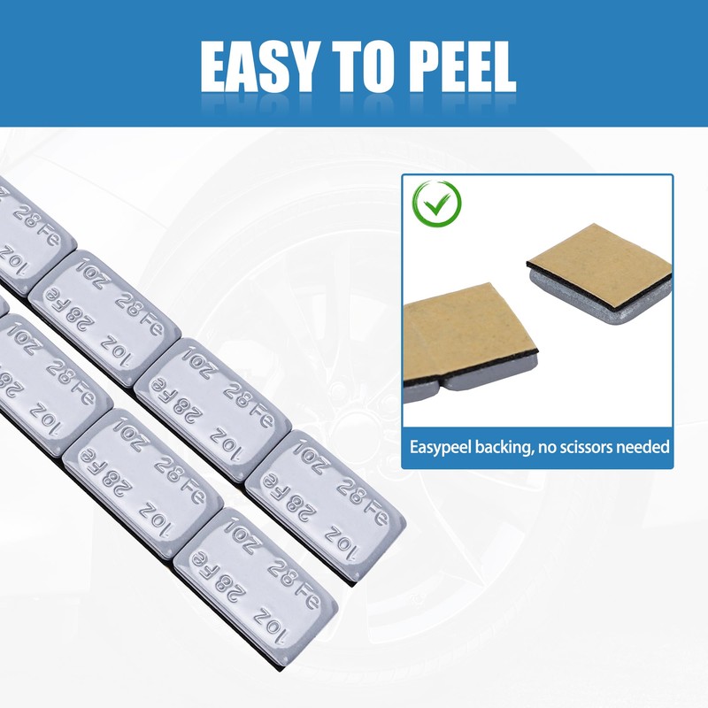 EZISOE 1OZ Adhesive Wheel Weights, Grey 1 oz Stick on