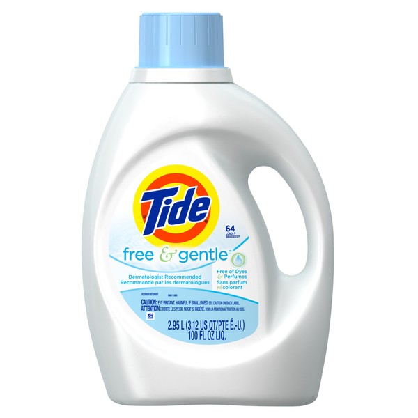 Tide Free & Gentle Liquid Detergent, 100 Fluid Ounce