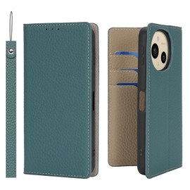 Havaya Compatible AQUOS Sense 10 Case Sense9 Case Notebook Type Genuine Leather Strap Sense 9/Sense 10 SH-53E docomo SHG14 Shockproof Sharp Aquos Cover au SH-M29 SoftBank Card Storage Leather - Sky