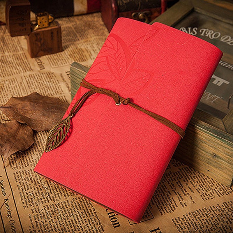 EvZ Vintage Rose PU Leather Cover Loose Leaf Blank Notebook