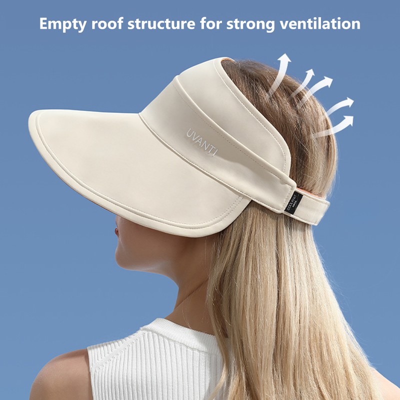 Women Sun Visor Wide Brim Empty Top UV Protection Beach
