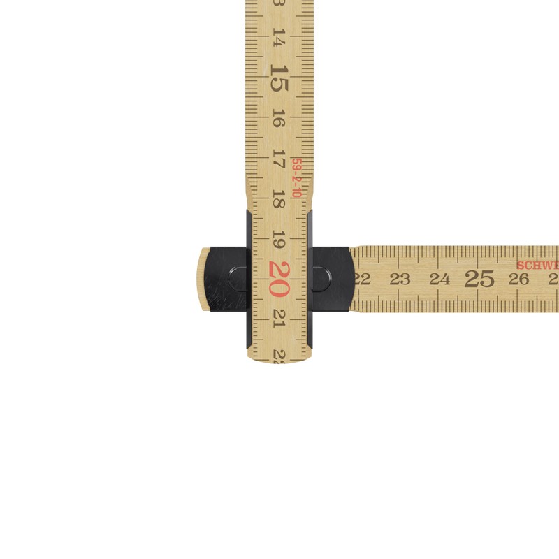 Hultafors 100004 2m"59-2-10" Folding Rule - White