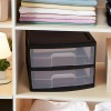 Homz Plastic 2 Drawer Medium Storage Cart, Black Frame with