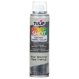 Tulip ColorShot Instant Fabric Spray Paint, Permanent Color Spray-On Fabric Paint, 3oz, Silver Shimmer