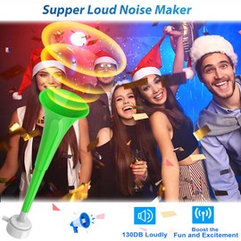 Collapsible Stadium Horn Noise Maker, Mini 10.63 Inch Vuvuzela Blow Horns Loud Sound Soccer Horn Blow Horn Noisemakers for Sporting Events Graduation Games School Sports Party Supplies Favors