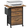 GYIIYUO Mobile File Cabinet with 22'' Extended Shelf and Side