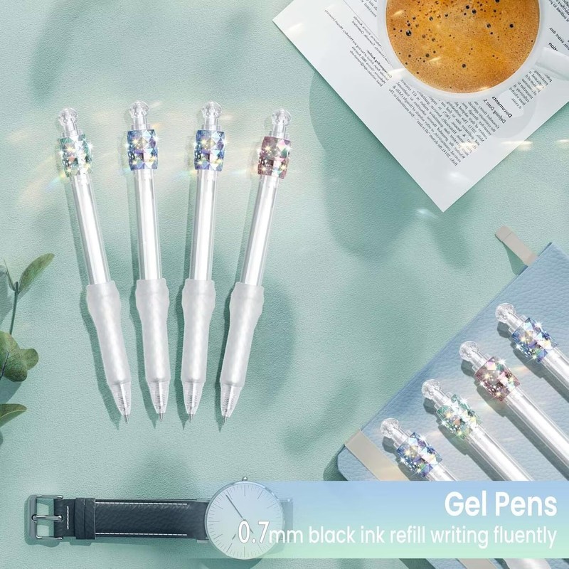 JIMMIDDA 8 Pcs Gel Pens with Black Ink, 0.7mm Fidget