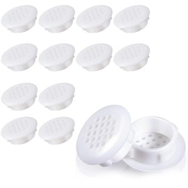 16 Pcs Round Air Vents 30mm White Plastic Vent Covers, Furniture Mesh Hole Vents for Cupboard, Wardrobe, Drawer, Shoe Cabinet Ventilation
