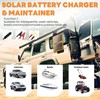 FIERYRED FieryRed 20W 12V Folding Solar Battery Trickle Charger Maintainer,