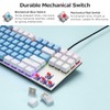 iBlancod K87 87 Keys Wired Mechanical Keyboard Metal Panel Two-color