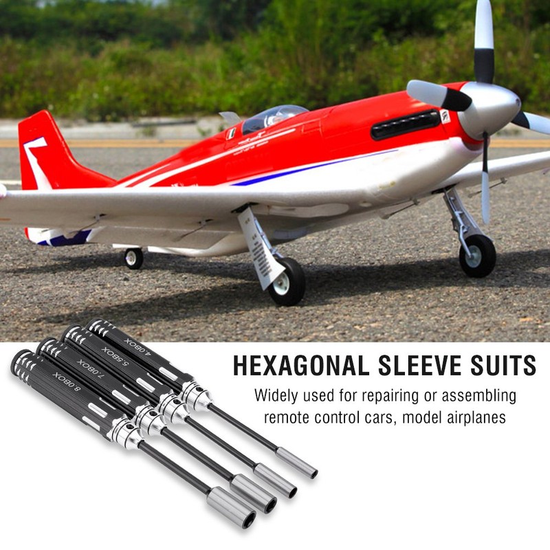 4 Pcs Model Hex Socket Driver Set, Hex Socket Nut